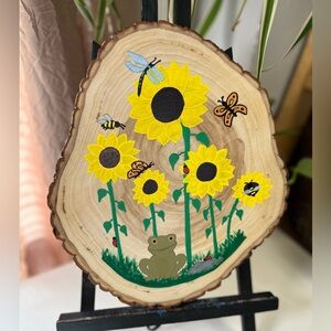 Raw edge wood painting